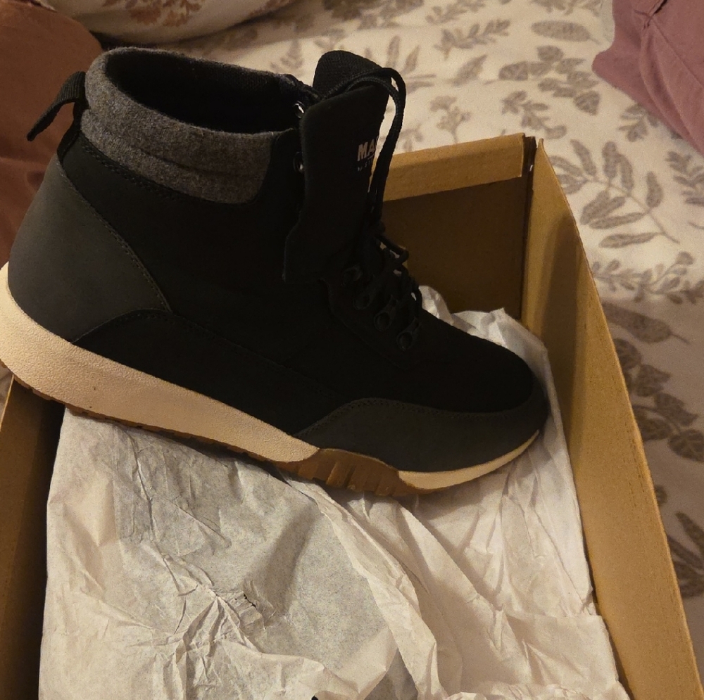 Steve Madden Black and Gray Men's High-Top Sneakers